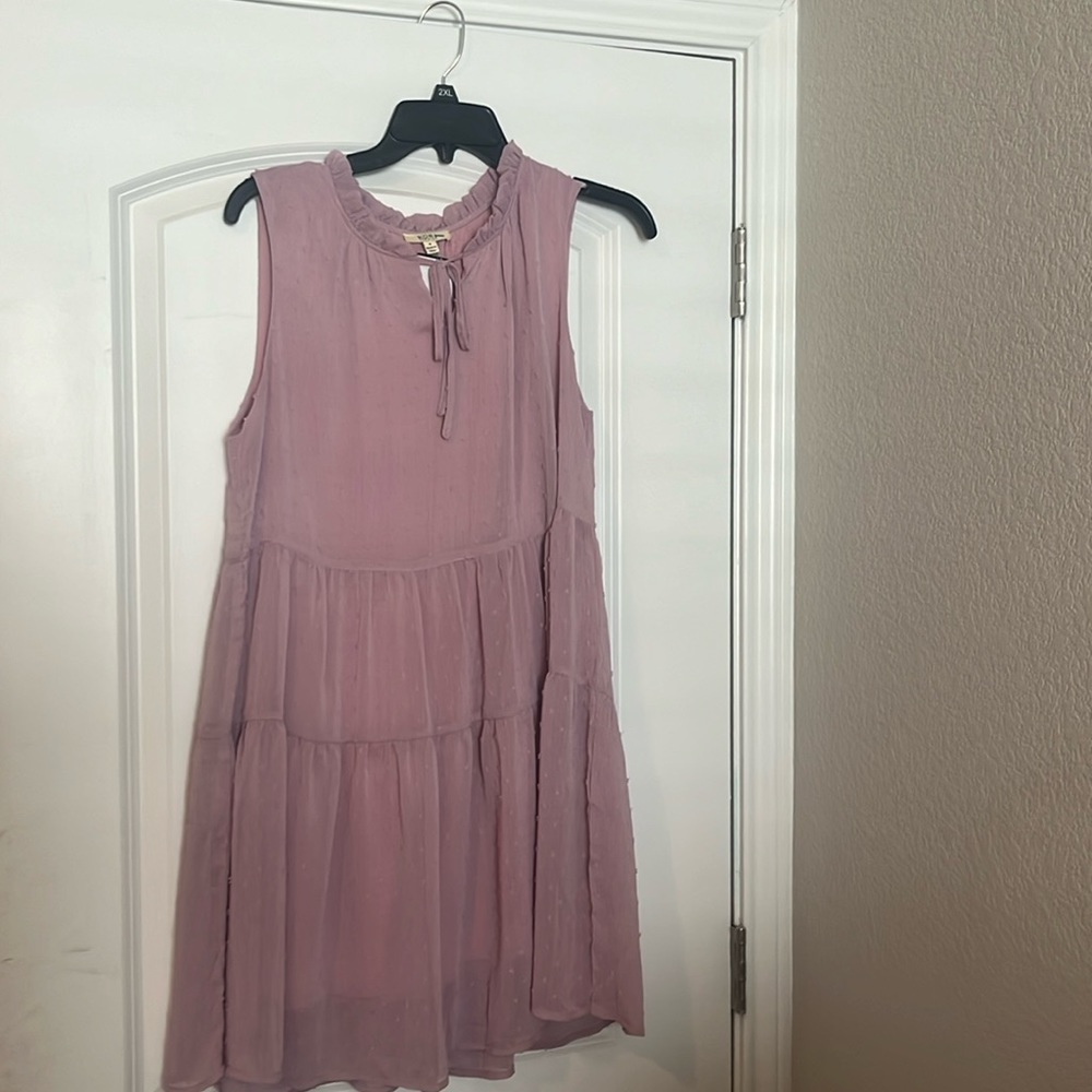 Pink Swiss dot dress